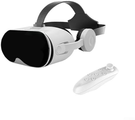 VR Headset, Virtual Reality Headsets To Play Games/Movies,3D VR For IOS And For Android, 110° Horizontal Field Of View(White)