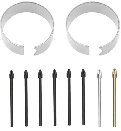 The Lord of the Tools 1 lot de stylet pour tablette compatible avec Samsung Galaxy Tab S10+ S10 Ultra S9 S9FE+ S9 Ultra Longueur 2 cm Pointe en plastique 0,7 mm Pointe en métal 0,8 mm