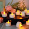 Supmaker LED Tea Lights Candles-24Pack Flameless Candles Realistic and Bright Flickering Last 200 Hours + for Holiday Celebration,Party, Wedding,Birthday,Home Decoration WarmYellow,Battery Operated