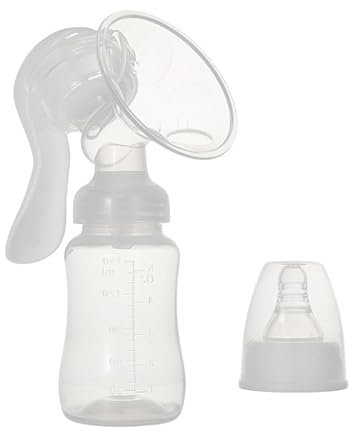 Journeyside Extractor de leche,Extractor de Leche Manual Compacto con Dos Velocidades de Succión, Diseño Ergonómico, Fácil de Usar, Libre de BPA,Viene con Chupete, 150 ml