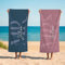 CHARMMYFASHION Mr und Mrs Handtuch Personalisiert mit Name,2-Personalisierte Strandtücher Set für Paare,Personalisiert Paarhandtuch,Frischvermählte Braut,Hochzeit,Flitterwochen Geschenk