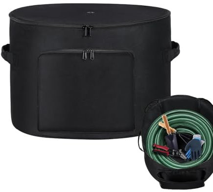 Pot de rangement de tuyau de jardin : organisateur d'outils décoratifs, trous de drainage inférieurs | Idéal à l'épreuve du temps pour l'organisation de la cour, l'entretien de la pelouse, configurac