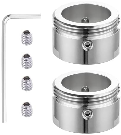 2 Stück Heizkörperthermostat Adapter M30x1,5 304 Edelstahl Heizungsventil Adapter für RA/RAV/RAVL Ventile, Thermostat Adapter mit Sechskantschlüssel Heizkörper Zubehör für Danfoss Heizkörperventile