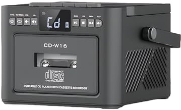 mophrati Bidirektionale Bluetooth Technologie Radio CD Player Dual Lautsprecher HiFi Sound TF Karten USB Laufwerk Fernbedienung ABS, Schwarz, Hat Bandfunktion