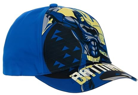 Batman Kinder Basecap Gr. 52–54 – Batman Classic Jungen Baseballkappe/Mütze aus 100% Baumwolle (Print 100% Polyester) – Schwarz oder Blau