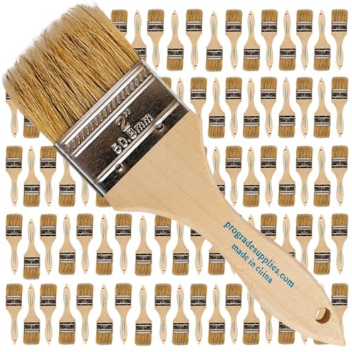 96 Lot de puce Unique X épais Peinture et pinceaux pour peinture, les taches, vernis, colles, acryliques et enduit de plâtre. 2 Inch