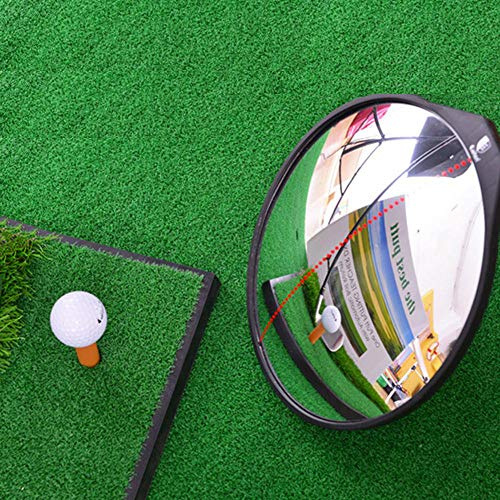 Tbest Putting Spiegel Verstellbarer Winkel Golfspiegel, Universal Puttspiegel Full Swing Konvexspiegel 360 Grad Trainingshilfe für Full-Swing- und Putting-Enthusiasten lernt
