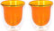 La Cafetière Core Double Wall Coffee Glasses, Borosilicate Glass, Amber, 190 ml, 2 Piece Glass Coffee Cup Set