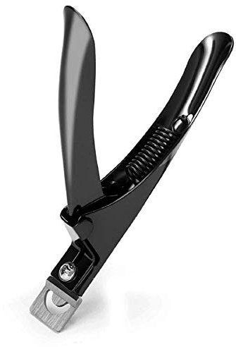 MELODYSUSIE Nail Clippers Tip Cutters for Acrylic False Fake Gel Artificial Nails Rustproof Sharp Professional Manicure Pedicure Trimmer Nail Care Tools, Black