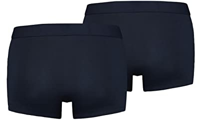 Levi's Men's Underwear-Trunk Shorts-Solid Basic (2-Pack), Blue (Navy 321), S (Pack of 2)