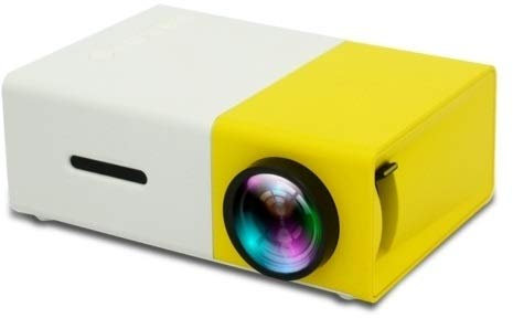 CHANYO Portable projector, Adjustable distance YG300 400LM Portable Mini Home Theater LED Projector with Remote Controller, Support HDMI, AV, SD, USB Interfaces, (Built-in 1300mAh lithium battery)(Bla