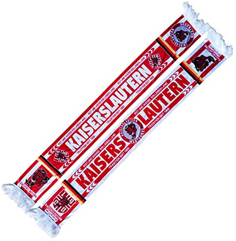 Generisch Kaiserslauter Schal (Seidenschal) ROT UND Weiss EIN Leben LANG