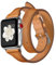 AISPORTS Compatibile con Cinturino Apple Watch 40mm 38mm in Pelle, Cinturino in Pelle Sottile Doppio Cinturino Cinturino in Metallo Cinturino di Ricambio per Apple Watch SE/iWatch Series 6/5/4/3/2/1
