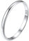 Silvora 925 Silber Damen Frauen Bandring Glanz poliert 2mm breit Stapelbarer Schmaler Ring Konvexer Ring Dünne Vorsteckring Memoire Hochzeitsring in Silber Ringgröße 59.5(19)