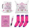 mundohuevo Mega Regalo Personalizado para Madres. Aunque a Veces ladres Eres la Mejor Madre. Taza, cojin, libreta, boli y Trio de Calcetines