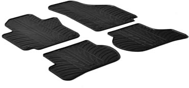 AROBA GL0066 Design Gummi Fußmatten kompatibel mit VW Golf V Plus und Cross Golf BJ. 01.2005-01.2009 erhöhter Rand 4 TLG Farbe Schwarz Gummimatten Automatten passgenau