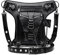 Gothic-Gürteltasche, Leder, Steampunk-Tasche, Geldbörse, Kette, Beintasche, Crossbody, Schultertasche, Kuriertasche, Hüfttasche, Schwarz 095, Large