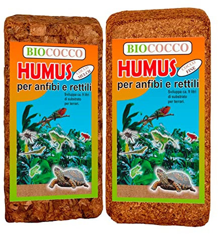 Biococco Humus, Substrato per Terrari, Confezione Bundle - Formato FINE e Mulch