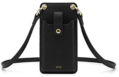 JW PEI Aylin Canvas & Quinn Umhängetasche aus veganem Leder, Black-q, Quinn-VeganLeather