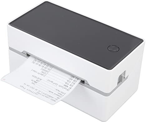Desktop Thermo Etikettendrucker, Thermo Barcode Etikettendrucker, Labeldrucker, 203 DPI 150 Mm/s USB Schnittstelle, für Versand Express Etiketten, 100 Bis 240 V.(EU)