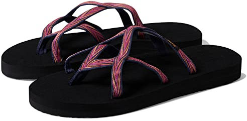 Teva Women's W Olowahu Sandal, Palms Indigo/Rose Violet, 6 UK