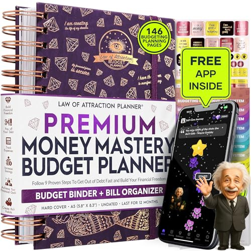 Budget Planner & Monthly Bill Organizer, Income & Expense Tracker Notebook | Finance Planner with Cash Envelopes for Budgeting, Saving Tracker, Monthly Bill Payment Checklist & Manage Debt Payoff