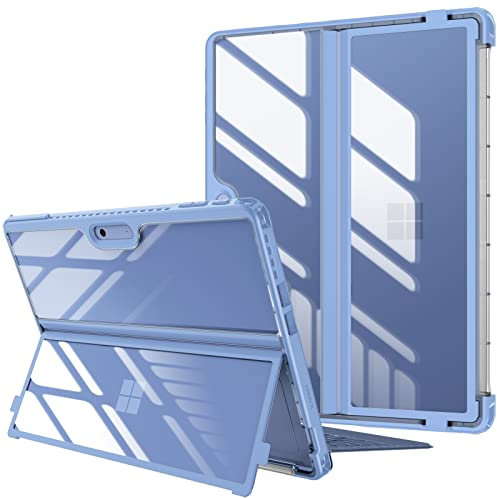 Fintie Hülle für Microsoft Surface Pro 11/10 / 9/9 5G (2024-2022) 13 Zoll, Stoßfeste Robuste Hartschalen Schutzhülle mit Original Ständer, Type Cover Kompatibel, Blau