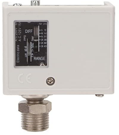 Trockner-Druckschalter, ABS-Messing Robustes AC125V AC250V Druckschalter-Set IP40 20KG für den Industriellen Einsatz (G1/4-Schnittstelle)