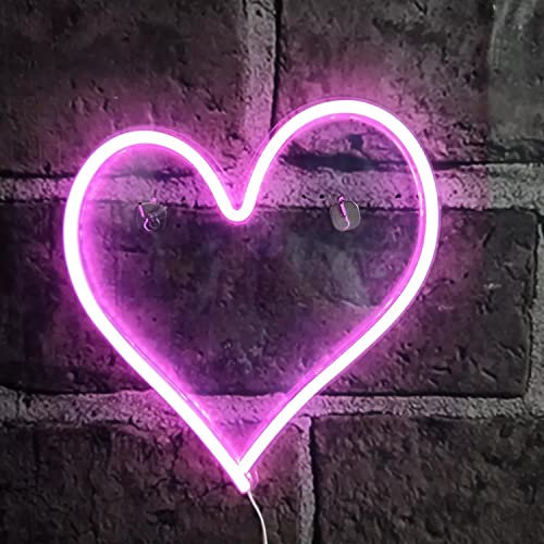 Herz pink Neonlicht LED Neon Schild USB Licht Lampe Reklame Leuchte Kunst Party Wand Dekoration Weihnachten Nachtlicht Setup Streamer Hintergrund Beleuchtung dekorative Wandleuchte Love Valentinstag