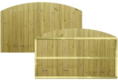 Premier Garden Supplies DOME TOP Tongue & Groove Fence Panel Width: 6ft (183cm) x Shoulder Height: 3ft (90cm) [Full Height. 110cm] Smooth Planed T&G Boards Fully Framed Garden Boundary Fencing Panels