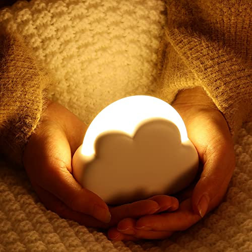 Tremdwoto Wolke Nachtlicht Kinder, niedlich Kind Nachtlampe Nachttisch, tragbare USB wiederaufladbare Kind LED dimmbare Nachtlicht Geschenk für Baby Boys Girls Room Decor
