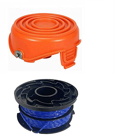 DAZZLEEX 2Pack Lawn Mower Spool-Strimmer Spool Cover/Spool And Line For Black&Decker GL315 GL350 GL650 Parts Set