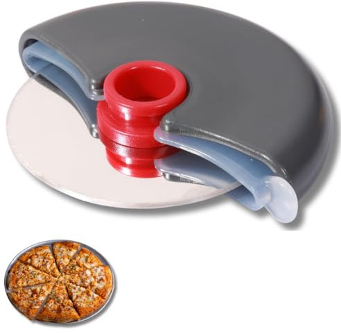 Cortapizzas profesional, ideal para corta la pizza en casa, fácil de lavar y con cierre de seguridad.