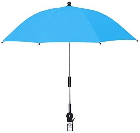 Sombrilla para Silla de Playa con Protección UV de 32 Pulgadas, Sombrilla para Silla a Prueba de Agua con Abrazadera, Sombrilla para Silla de Playa Universal Regulable para Silla de Playa,(Azul)