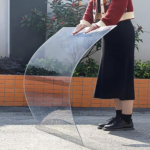 Lámina de Policarbonato Flexible para Techos,Hoja Metacrilato PC Placa Acrílica Transparente,para Toldos de Invernadero,Cocheras,Solarios y Cerramientos Paneles de Repuesto (0.6x2m)