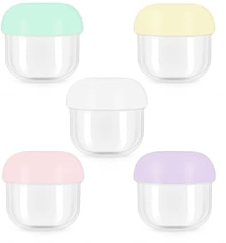 Sprigold 5 pcs Travel Jars Containers Bottle with Lid for Cosmetic Makeup Face Body Hand Cream (5, Travel Jar 0.7oz/20ml)