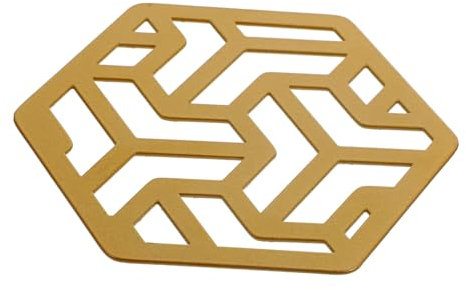 BESTonZON Tischset Metall Sechseckiges Tischset Hitzebeständige Esstisch- Metall-untersetzer Europäische Esstisch-zubehör