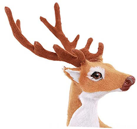 DECHOUS 1 Paar weihnachtsdeko Hochzeitsdekoration Rentier-Figur Weihnachts-Rentier-Statue Wohnkultur Paar schmücken Kunsthandwerk Weihnachtshirsch