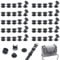 JJWNMLL 100 Set Chicago Screw Posts M5*4mm, Rivet Chicago Binding Screws, Metal Rivet Replacement Repair for Bags, Collar, Harness, Luggage, Purse, Dog Lead, Backpack, Belt - Matte Black