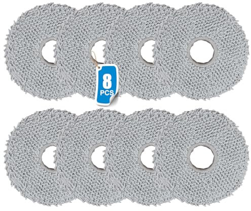 LOOHAOC Confezione da 8pezz Panni per Aspirapolvere Robot Dream e L10s/L10 Ultra/L10s Plus/X40 Ultra,Xiaomi X10+/X20+,Ecovac s T30/T30 Pro Omni/T20 Omni/T20e, Accessori Lavabili in Microfibra