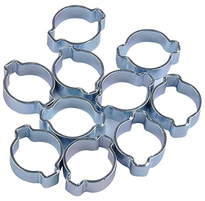 jojofuny 10 Piezas abrazadera de la manguera clips coche manguitos coche Abrazadera manguera Abrazadera metálica abrazadera de manguera de acero abrazadera de tubo galvanizado conector