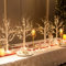 Set of 4-Vanthylit White Christmas Tree with Lights 2FT Tabletop Birch Tree with 24 Warm White LEDs Battery Operated Light up Twig Tree for Home Party Wedding Easter Christmas Decoration