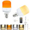 USB Rechargeable Light Bulb, E14 Battery Operated Bulbs with Magnetic Base Detachable, Dimmable Light Bulb 4 Color 7W Portable with Remote Control and Timer for Non Hardwired Lamps, Emergency