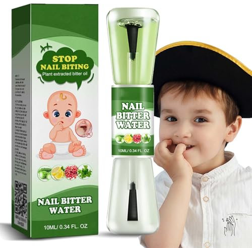 Stop Nail Biting with Double-Action Anti Nail Biting Polish - Clear Varnish, for Kids & Adults, Dual-Ended Stop and Grow Nail Biter Stopper