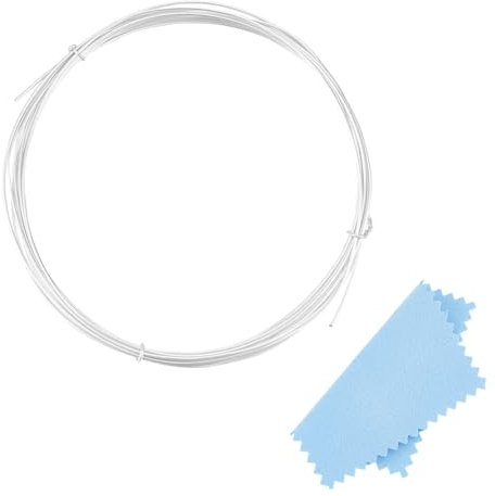 UNICRAFTALE Alambre de plata de ley 925 de calibre 22, 2 m, alambre de plata semiduro, alambre de metal flexible, para envolver joyas, manualidades y alambre de flores, adornos navideños