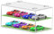 Aufbewahrungsbox für Automodelle Vitrine für Hot Wheels Staubdicht Doppeldeck Hält 8 Stück für 1/64 Maßstab Diecast Auto Spielzeug 21,8x10,3x11,5 cm