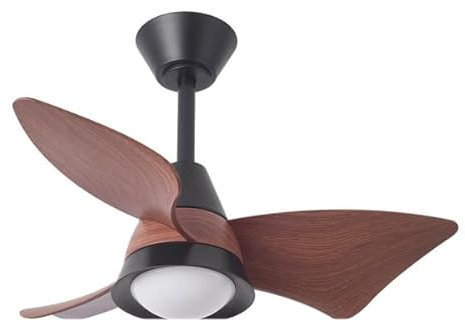 ABRILA- Ventilador DC Jaguar 30W | Luz LED Regulable | 6 Velocidades | Temporizador | Negro/Roble