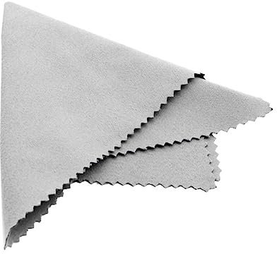 Operitacx Schmuckreinigungsset 15 Cm Doppelflorreiniger 20-teiliges Paket Weiches Reinigungstuch für Brillen Telefone und Schmuck Hellgrau