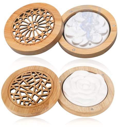 JAWUZ 2 Pièces Diffuseur huiles essentielles sans Fil, Diffuseur Parfum, Diffuseur de Parfum pour Le Bureau, Le Salon, Le Salle de Bain, Et Le Chambre (Comprend Uniquement la boîte d'aromathérapie)