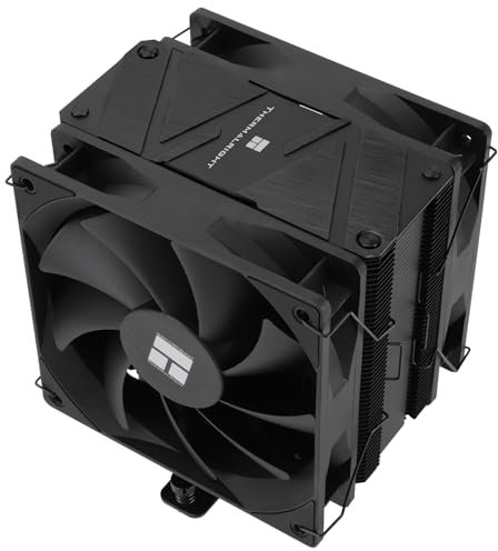 TR-Burst Assassin 120 EVO DARK CPU Air Cooler,Double 120mm PWM Fans CPU Cooler, for Intel LGA1700/1851/1150/1151/1200&AMD:AM4/AM5, Computer CPU Cooling with Brushed Black Top,156mm High